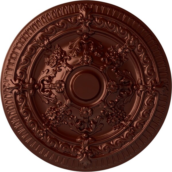 Ekena Millwork Vincent Ceiling Medallion (Fits Canopies up to 6"), Hand-Painted Antique Copper, 26"OD x 3"P CM26VIACS - main